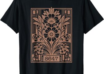 8647 Subtle Anti Trump Anti MAGA 86 47 Floral Boho Style T-Shirt