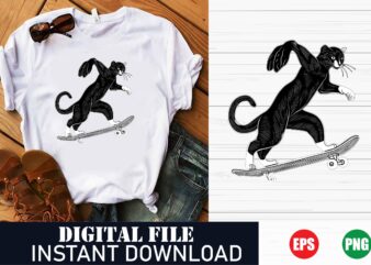 Stylish Cat Illustration T-Shirt, Trendy Cat Vector Design Top, Funny Cat Lover T-Shirt