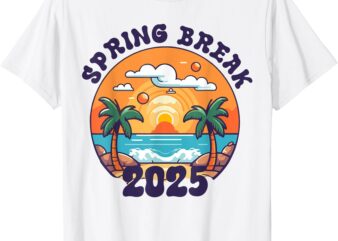 Aesthetic 2025 Spring Break Friends Family Matching Graphic T-Shirt