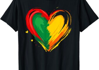 African Heart Black History Month African American T-Shirt