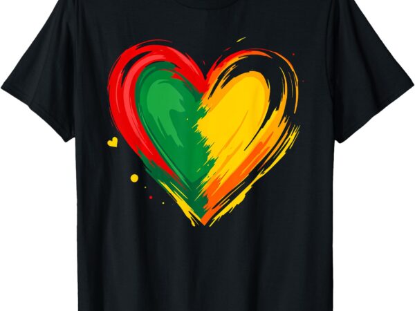 African heart black history month african american t-shirt