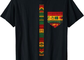 African Print Dashiki Kente Art Men Boys Black History Month T-Shirt