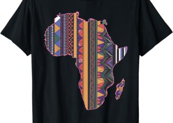 African Roots Art For Men Women Afrocentric African Map T-Shirt