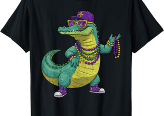 Aligator Crocodiles Mardi Gras Costume Men Women Mardi Gras T-Shirt