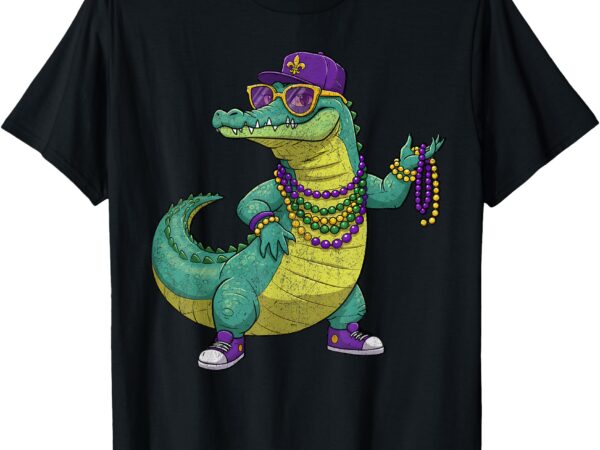 Aligator crocodiles mardi gras costume men women mardi gras t-shirt