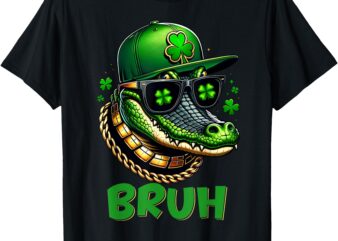 Alligator Bruh St Patricks Day Costume Teens Boys Kids T-Shirt