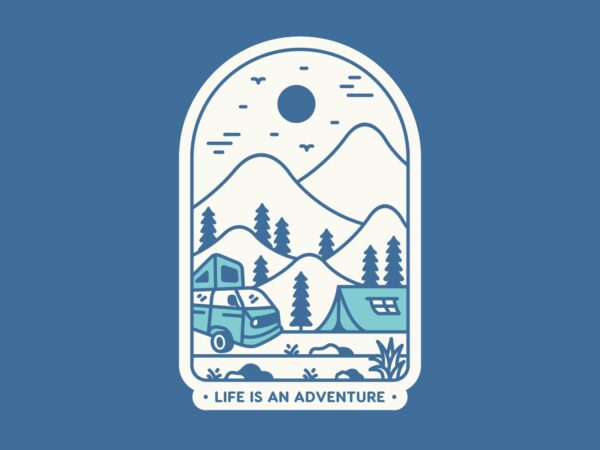 Life is an adventure 3 t shirt vector graphic