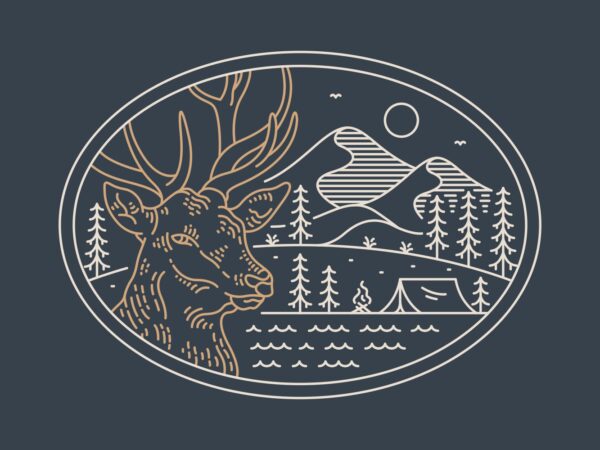 Wild camping 2 t shirt design for sale