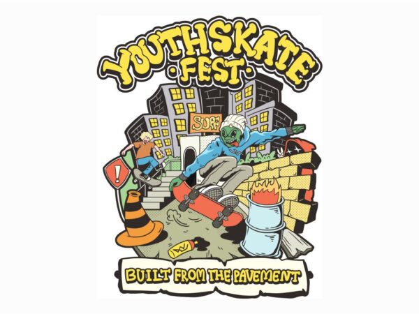 Youth skate fest t-shirt designs