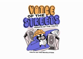 Voice Of The Streets T-shirt Design