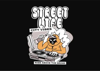 Street Life, City Vibes Culture Youth T-shirt Design