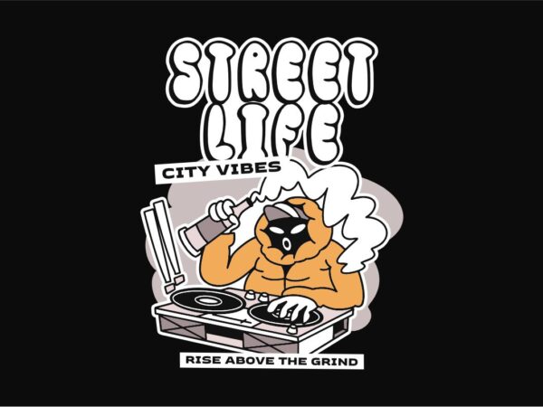 Street life, city vibes culture youth t-shirt design