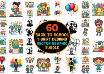 Back To School T Shirt Vector Graphic Bundle