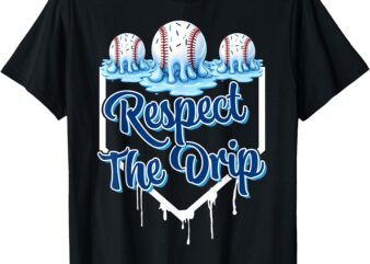 Baseball Drip Boys Ice Cream Drip Youth Respect The Drip T-Shirt