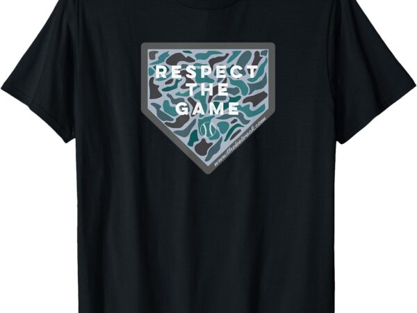 Baseball home plate camo- respect the game t-shirt