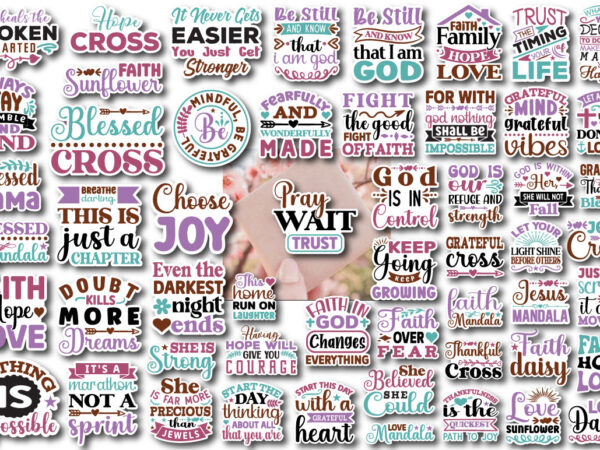 Bible verses & inspirational sticker t-shirt bundle bible verses & inspirational sticker svg bundle