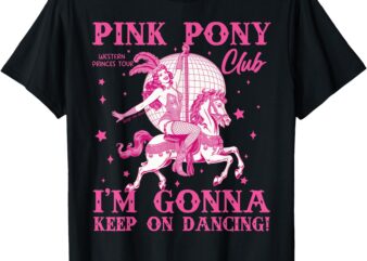 Birthday Cowgirl Pink Girl Pony Clubs Disco Western Cowgirl T-Shirt