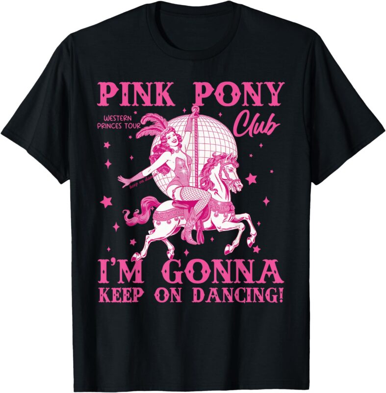 Birthday Cowgirl Pink Girl Pony Clubs Disco Western Cowgirl T-Shirt