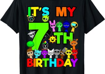 Birthday Sprunki party decorations 7 year old kid Girls Boys T-Shirt