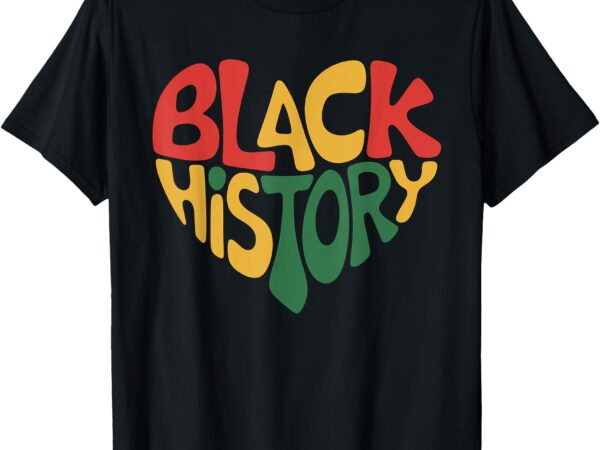 Black history heart black history month pride t-shirt