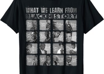 Black History Leaders 2025 _ Learn From Black History Month T-Shirt