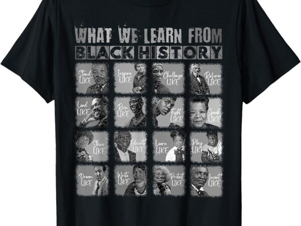 Black history leaders 2025 _ learn from black history month t-shirt