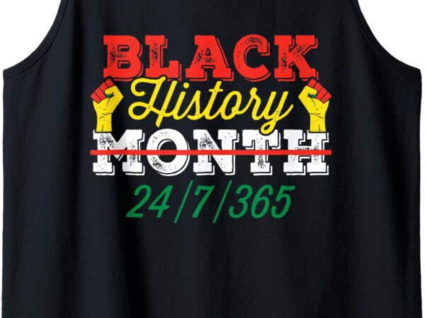 Black history month 24_7_365 design for men women kids tank top