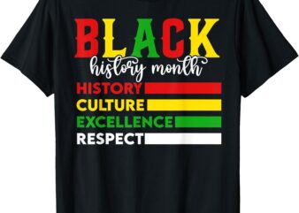 Black History Month Africa African Mens Womens Kids T-Shirt