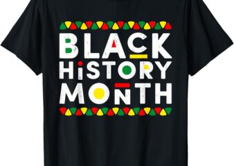 Black History Month African American Men Women Kids Retro T-Shirt