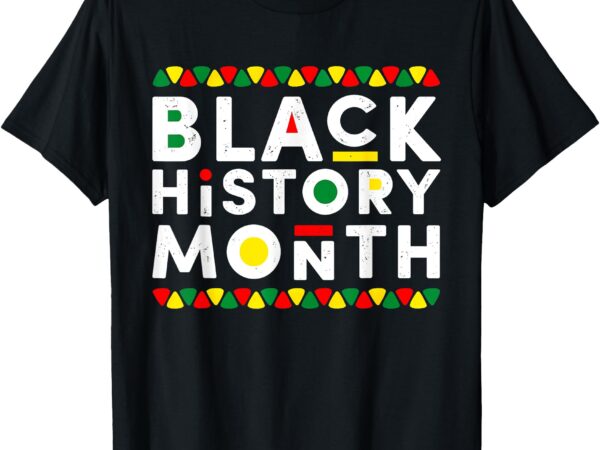 Black history month african american men women kids retro t-shirt