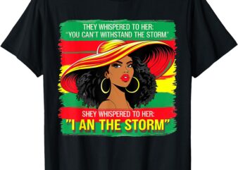 Black history month i am the storm african woman gift t-shirt