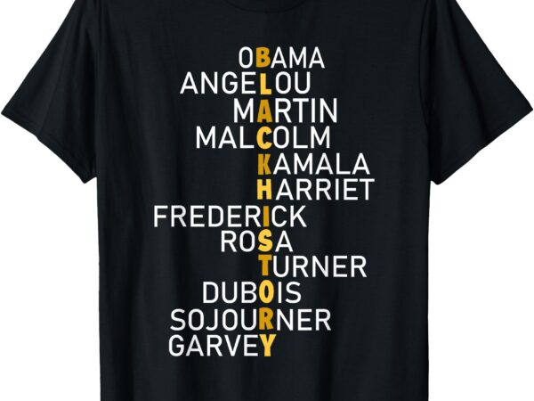 Black history month leaders black history month men woman t-shirt