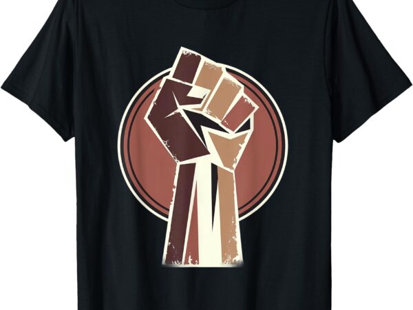 Black history power unity hand afro motivation t-shirt