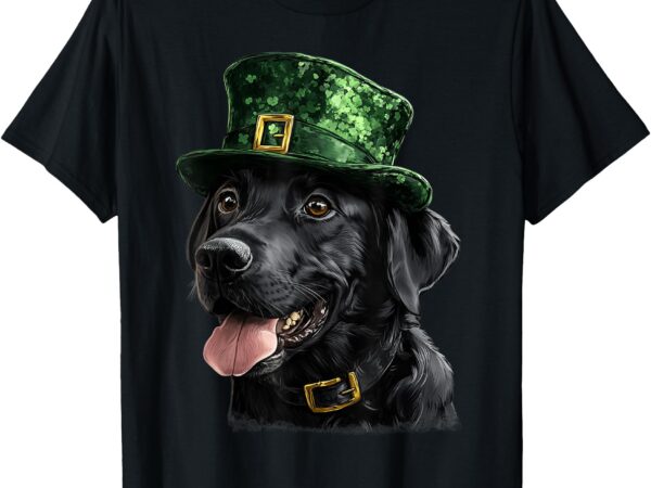 Black lab leprechaun – cute st. patrick’s day t-shirt