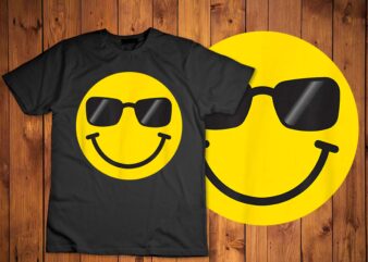 Funny Smiling Emoticon Men Women Graphic Happy Face Smile T-Shirt disign