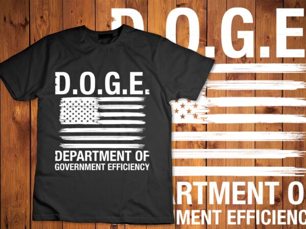 Doge d.o.g.e. department of government efficiency t-shirt disign.