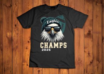 Retro Eagles Sunglasses Championship 2025 Celebrated Eagles T-Shirt disign