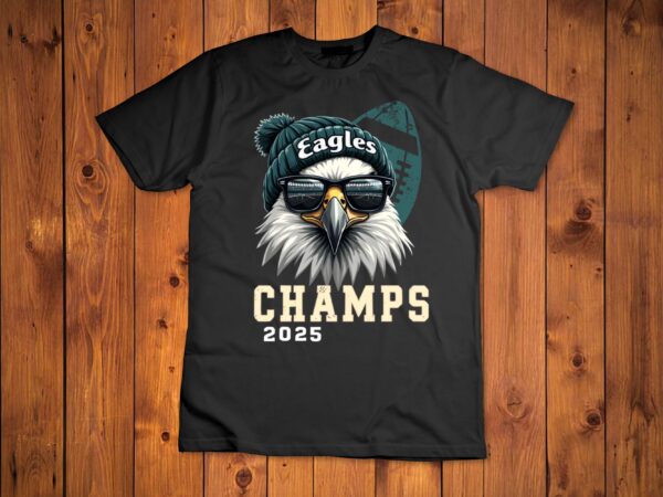 Retro eagles sunglasses championship 2025 celebrated eagles t-shirt disign