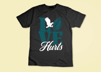 Love Hurts Eagles Retro T-Shirt disign