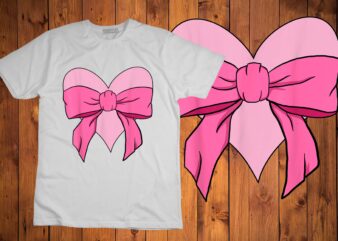 Girls Valentines Day Womens Heart Bow Ribbon Kids Toddler T-Shirt disign.