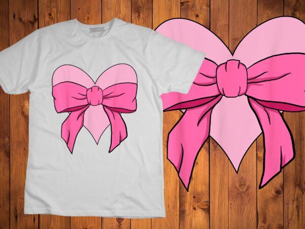 Girls valentines day womens heart bow ribbon kids toddler t-shirt disign.