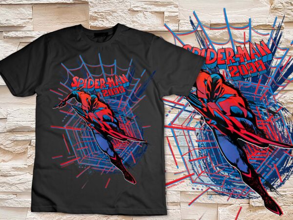 Marvel spider-man across the spider-verse 2099 tank top dsign t shirt designs for sale