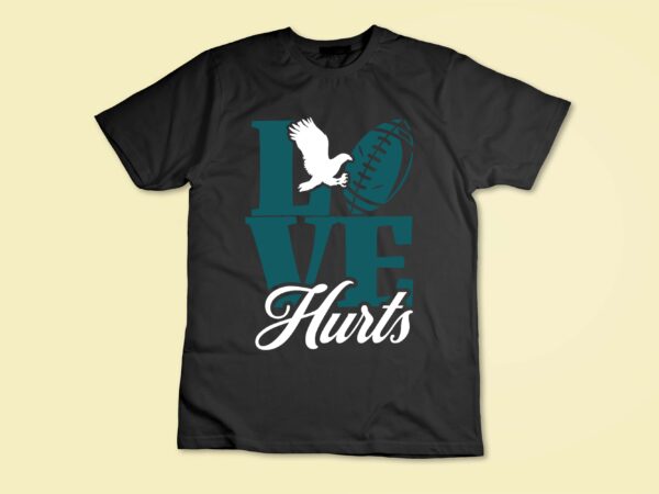 Love hurts eagles retro t-shirt disign