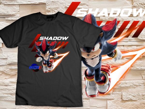 Sonic the hedgehog 3 – shadow charge t-shirt design