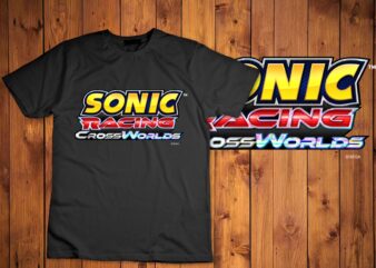 Sonic the Hedgehog Sonic Racing CrossWorlds Logo T-Shirt design