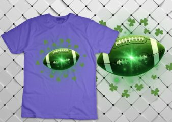 Football Irish Shamrock Lucky Clover St. Day Boys T-Shirt design