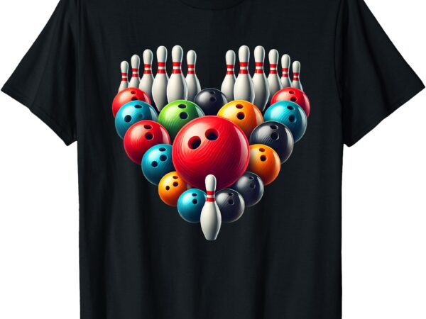 Bowling lover valentine day men women kids girl boys bowler t-shirt