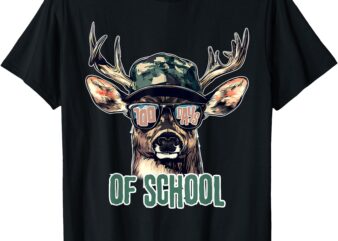 Bucked 100 Days Of School Deer Hunting Boy Girls 100th Day T-Shirt