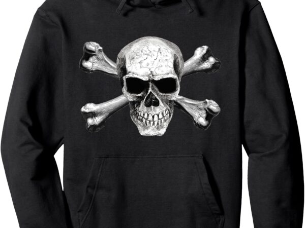 Contraband – pirate – skull and bones logo pullover hoodie t shirt vector file