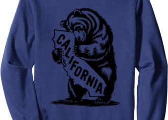 California Strong Grizzly Bear Hugging California Sweatshirt